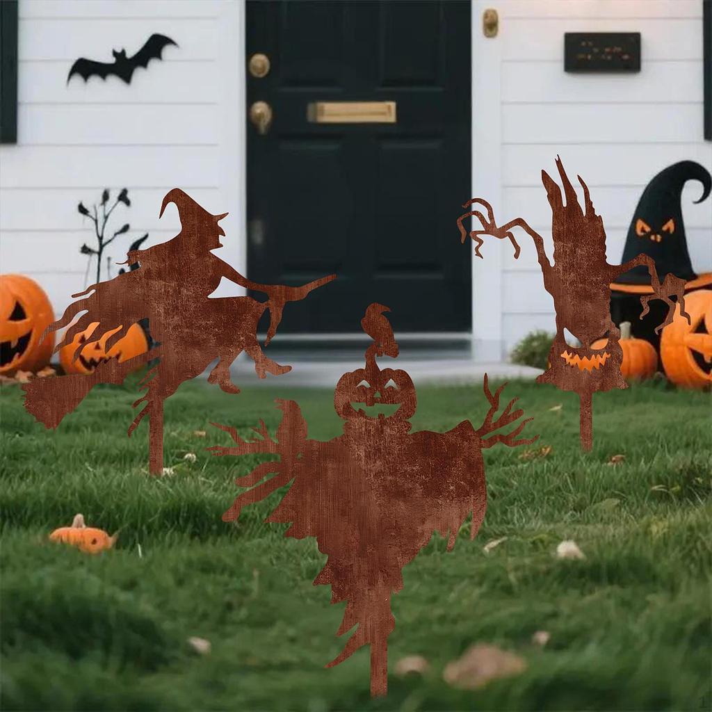 3 Pieces Halloween Yard Stakes Decoration for Outside Outdoor Lawn