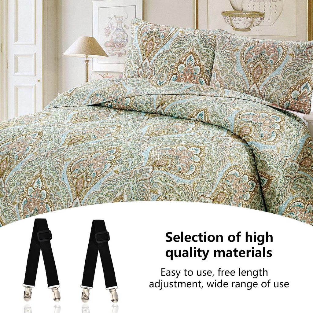 2pcs Adjustable Elastic Bed Sheet Clip Mattress Cover Corner Holder Clip Fasteners Straps Grippers Elastic Hook Sets