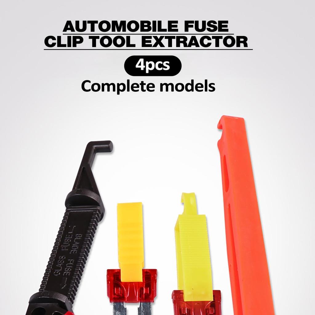 4pcs Fuse Puller Tool Fuse Removal Tool, Non-Slip Car Fuse Puller Pliers Small, Medium,