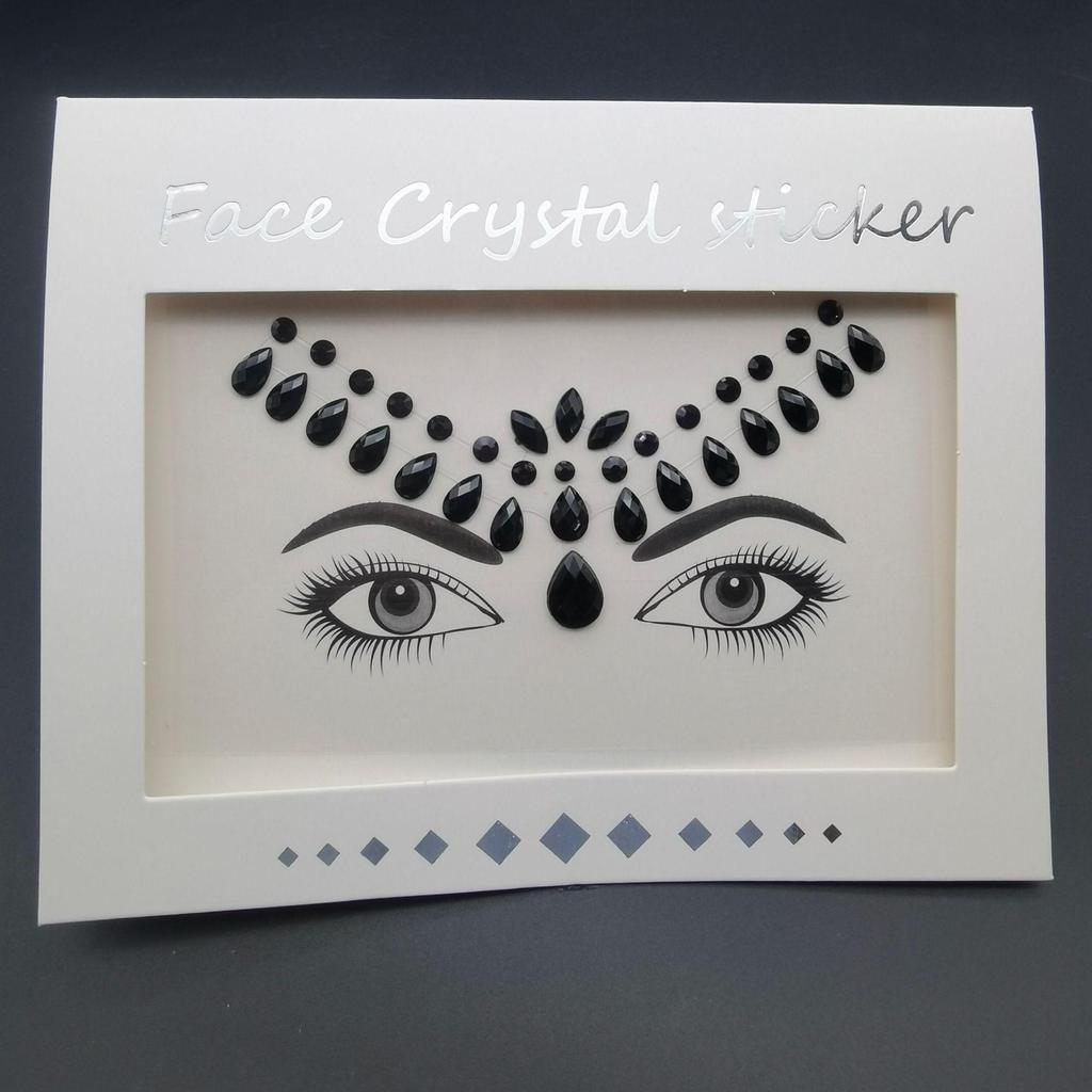 Cat Face Masquerade Rhinestone Stickers & DIY Jewelry Ring for Makeup