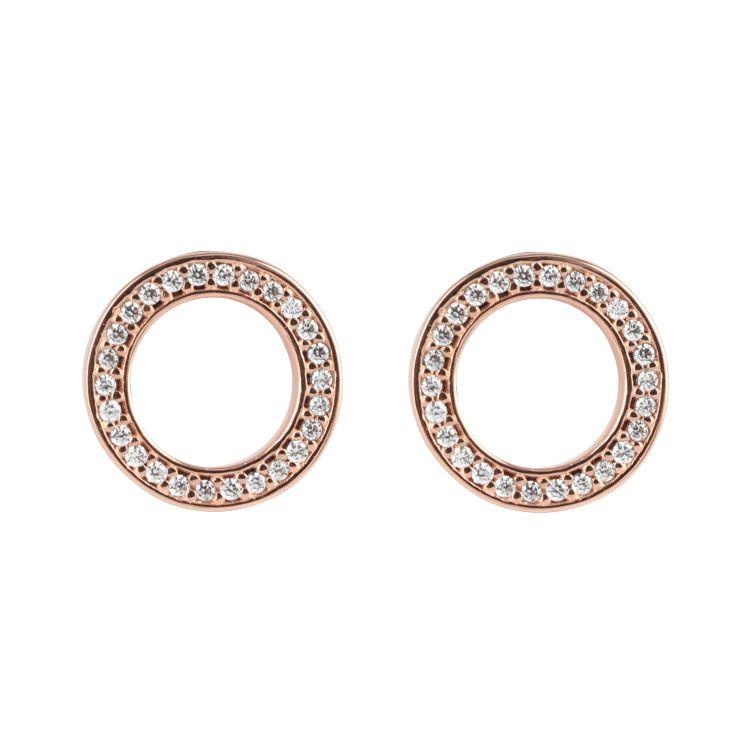 Pandora Ewige Runde Ohrringe Damenohrringe Roségold 280585CZ