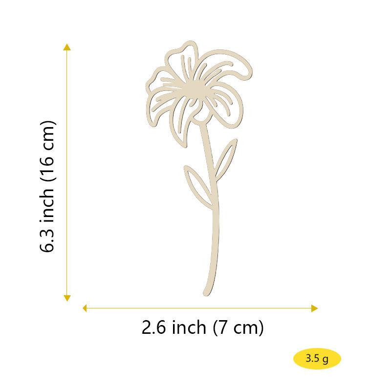 12PCS New 18 Kinds of Wooden Wildflower Decoration Set DIY Wooden Flower Hollow Logo Family Holiday Vase Insert Random Colors 12pcs