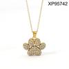 Gold Heart & Butterfly Pendant Necklace - Women's Versatile Titanium Steel Charm Chain