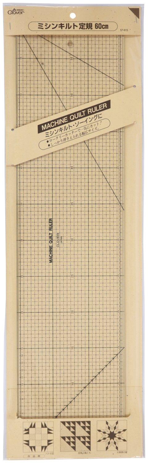 

Clover Sewing Machine Quilt Ruler 60cm Clear 57-615
