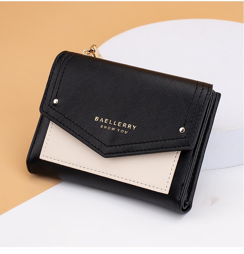 Baellerry Women's Short Wallet All Match Casual Zipper Coin Purse Multi-Card Holder