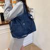 Japanese denim shoulder bag large capacity shopping bag mother bag tote bag student schoolbag make-up bag commuter bag