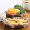 with Binaural Handle Stainless Steel Frying Filter Round Mesh Plate  Fried Chicken