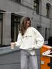 European Autumn/Winter 2025 Women's Stylish Printed Pullover: Loose, Versatile, Plus Velvet, Round Neck Sweatshirt
