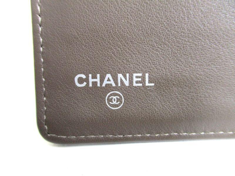 Authentic CHANEL CC Logo Olive Green Patent Leather Bifold Flap Long Wallet #a052  Open box