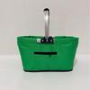 Portable Folding Picnic Basket with Multicolor Metal Handle - Large Capacity for Shopping and Outdoor Use