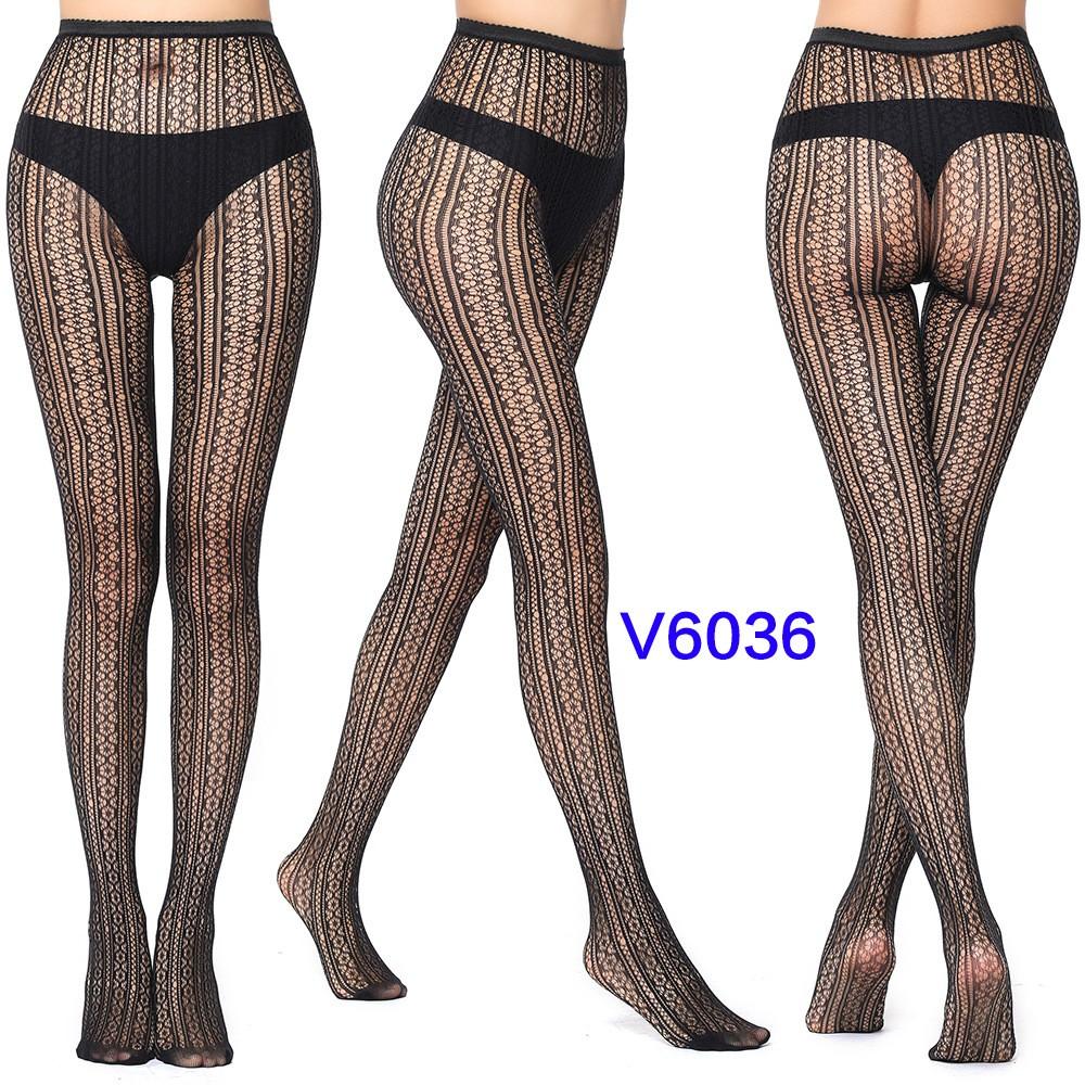 Women Sexy Retro Fishnet Tights Jacquard Weave Seamless Pantyhose Yarns Garter Grid Fish Net Stockings Gothic Lace Tights