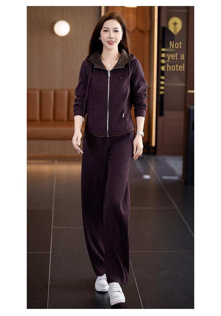 2026 Women's Two-Piece Sportswear Set: Casual Loose Hoodie & Long Pants for Spring & Autumn, Plus Size Available