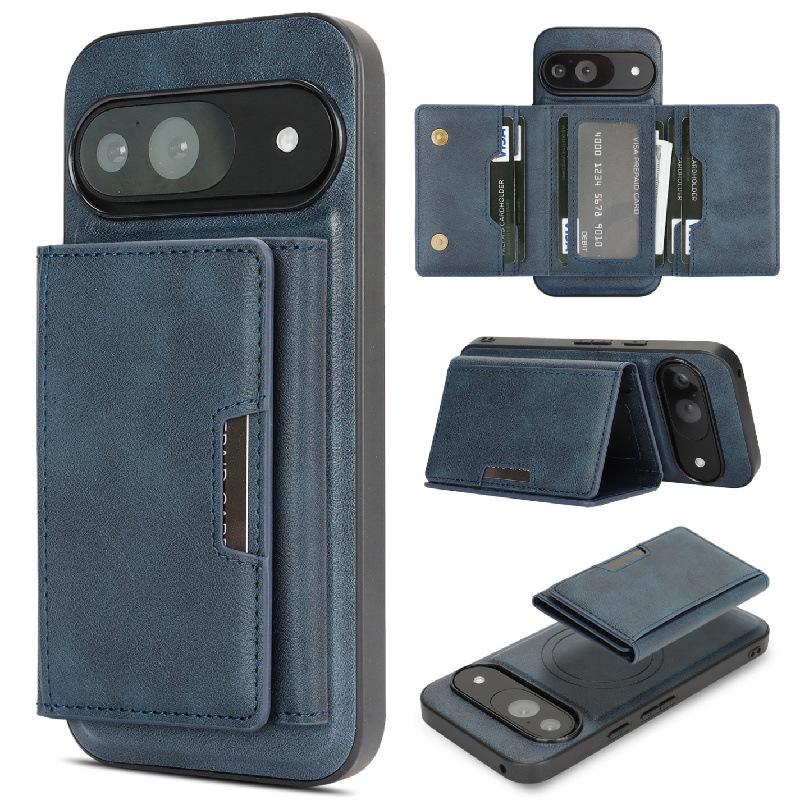 Google Pixel 10 Wireless Charging Case with Magnetic Tri-fold Card Holder and XL Protective Design