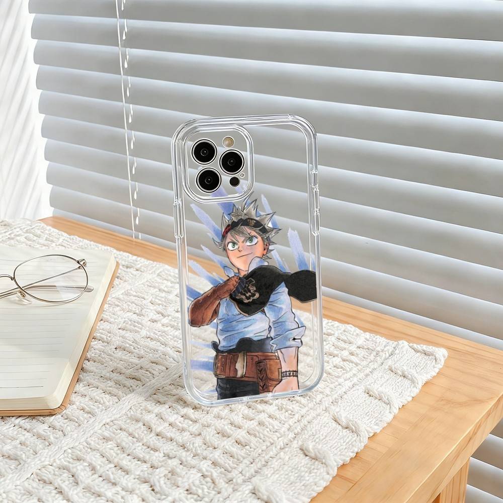 Anime Cool A-Asta  Phone Case For iPhone17,16,15,14,13,12,11 Plus,Pro Max Soft Transparent Cover iPhone15plus