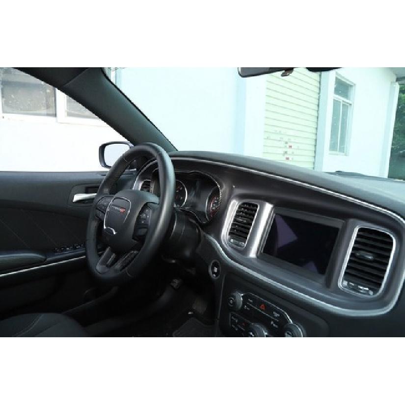 Innere Armaturenbrett Instrumentenrahmen Zierleiste Abdeckung für Dodge Charger 2015+ Kohlefaser