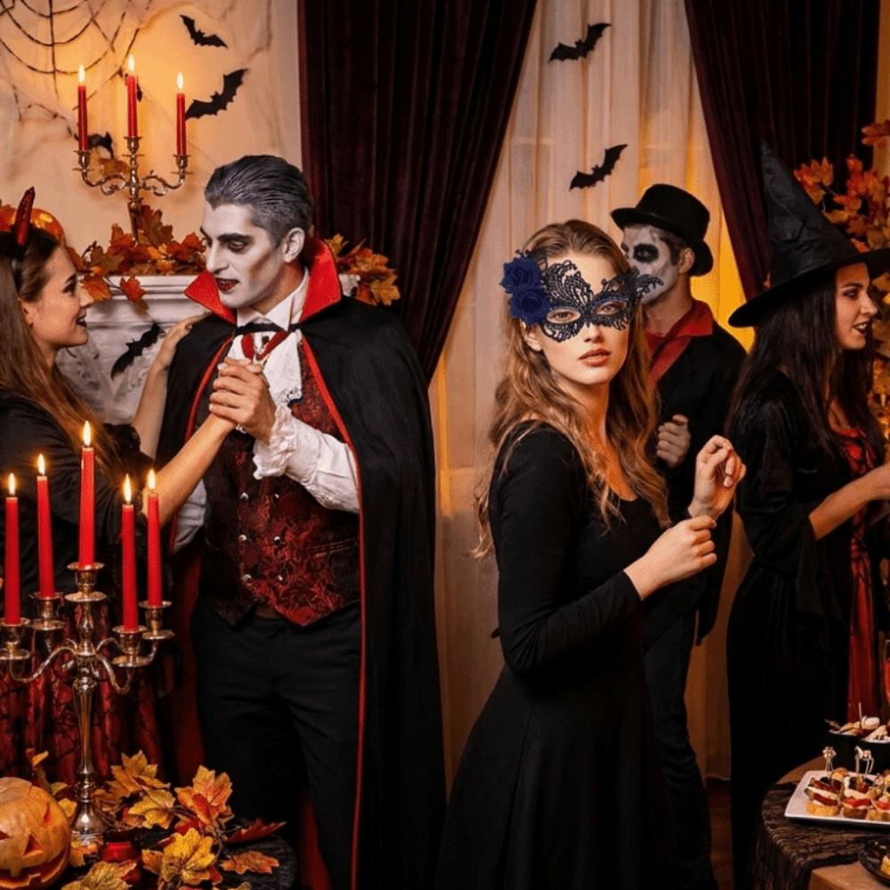 Seductive Style Halloween Festival Party Mask Cosplay Half-Face Lace Mask Venetian Makeup Festival