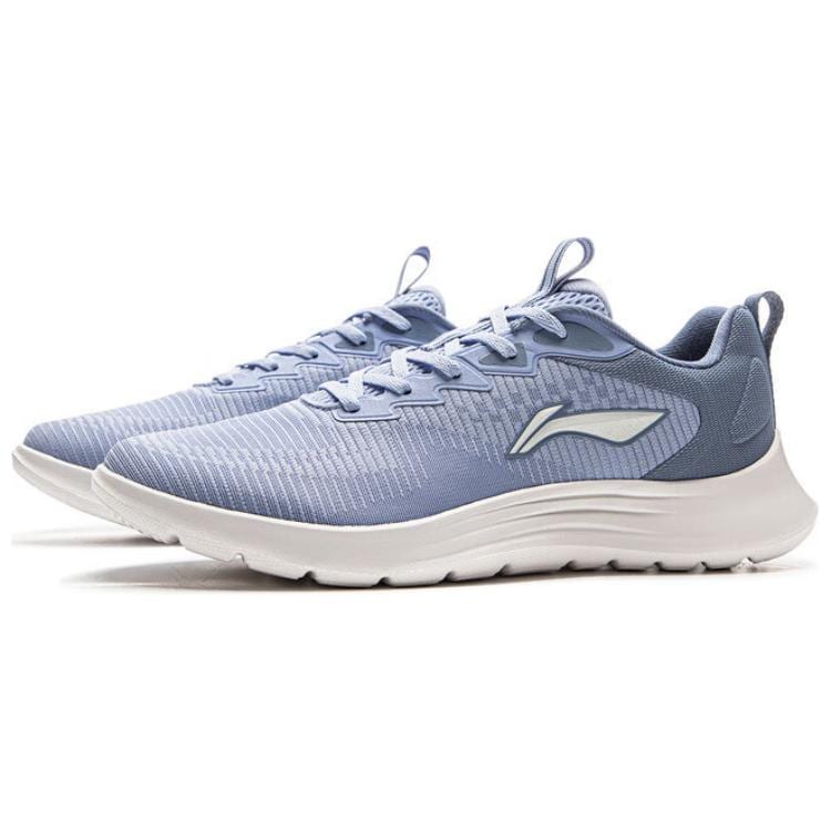 Li Ning Light Strings Cushioning Slip Resistant Abrasion Resistant Lightweight Low Top Running Shoes Men's Blue ARSV033-3