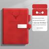 Custom Logo A5 Soft Leather Notebook with Deer Head for Business Meetings