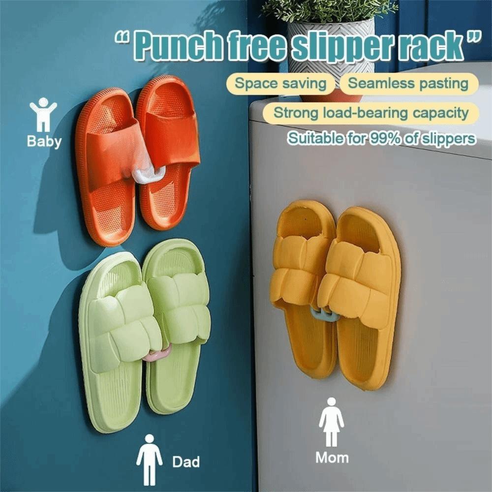 5pcs Acrylic Slipper Rack Wall-mounted Shoe Drying Rack Storage Hook Slipper Hook  Home