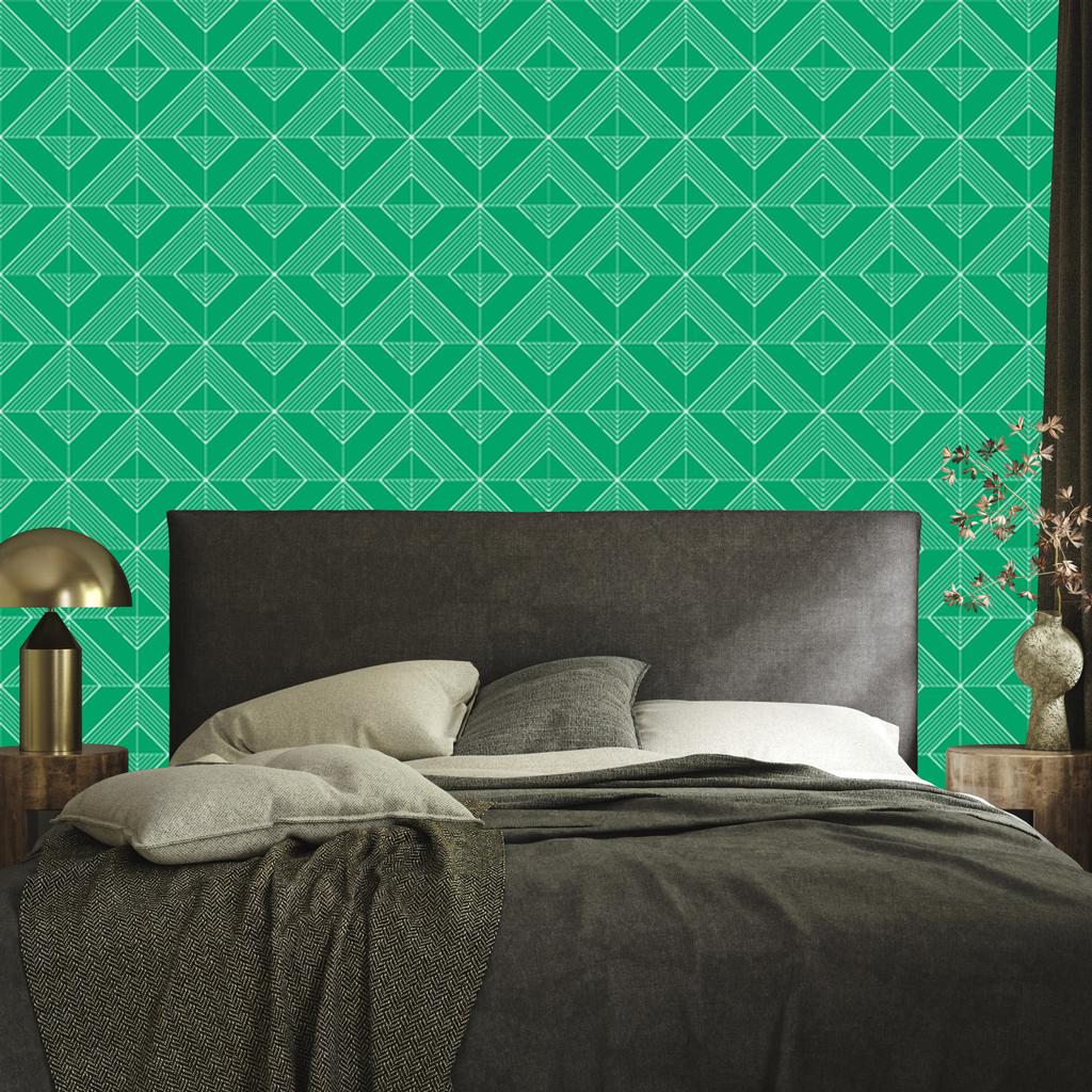 Geometric Sea Rhombus Wallpaper, Sea Center 50x1000
