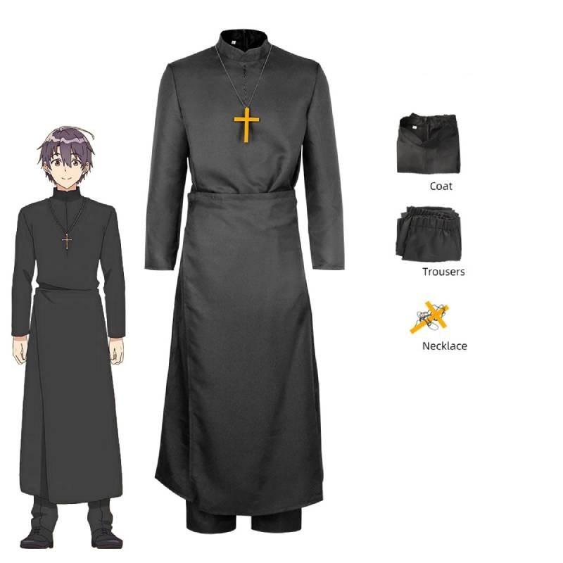 

Святой Андрей и Святая Цецилия Пастор Лоуренс Косплей Костюм Мультяшные Популярные Персонажи Adults Black,L