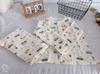 Children's 100% Cotton Gauze Pajama Set for Spring/Summer - Loose, Thin Long Sleeve for Boys and Girls
