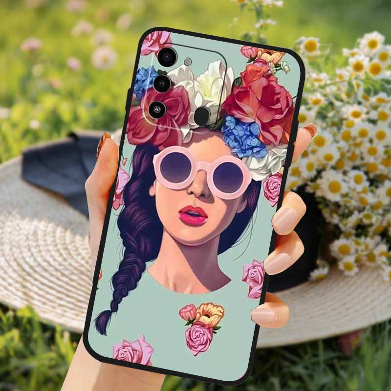 For Tecno Spark GO 2022 Case 2024 Cat Cartoon Soft TPU Silicone Phone Case For Tecno Spark 8C Cover Protective Spark8C KG5k KG5j