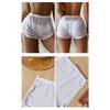 Women S Solid Color Sheer Mesh Drawstring Beach Bikini Shorts