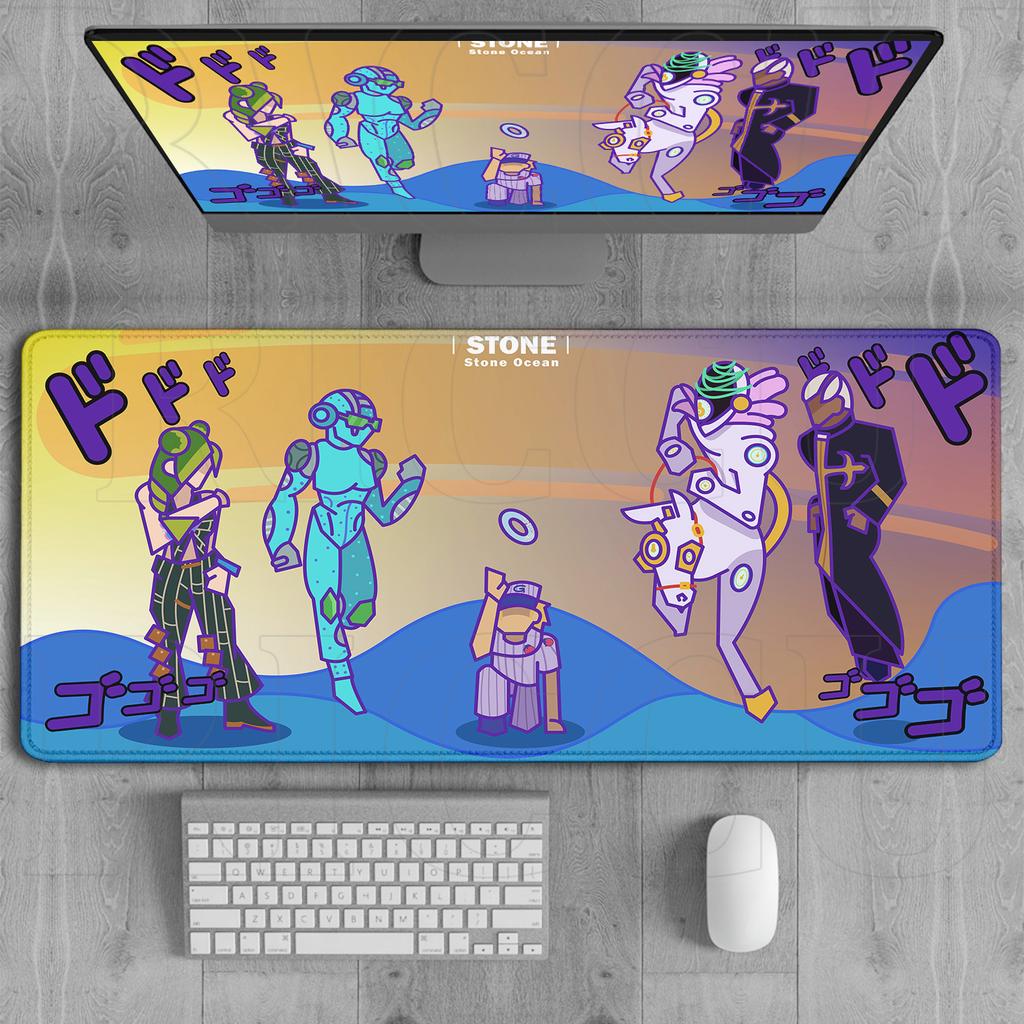 XXL HD Printing Rug JOJO Bizarre Adventure Mouse Pad Gamer Keyboard Pads Non-slip Mousepad Anime Gaming PC Accessories Desk Mat