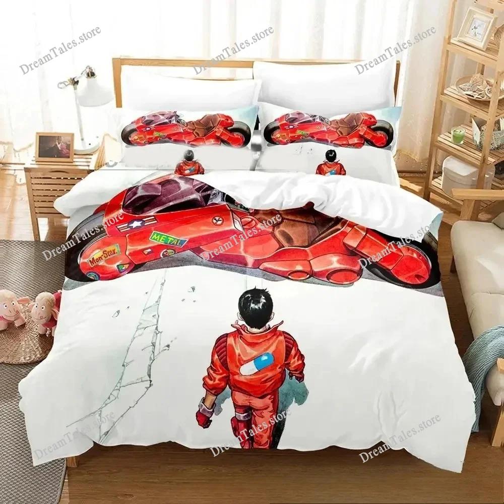 New Akira Bedding Set Single Twin Full Queen King Size Bed Set Adult Kid Bedroom Duvet Cover Sets 3D Print Anime Bed Sheet Set