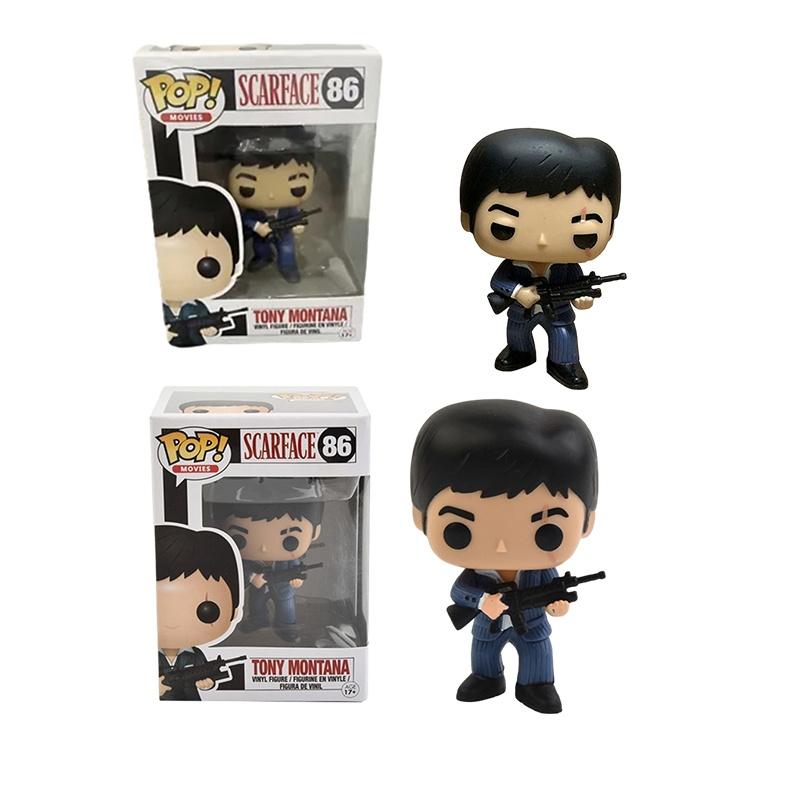 Tony Pop Montana Action Figure Scarface Toy With Box Movie Collection
