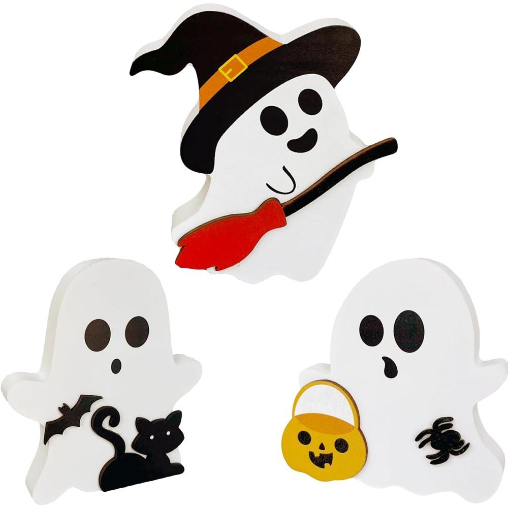 

Pumpkin Halloween Decorations Black Cat Halloween Ghost Decorations Party 3-Piece Set