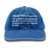 Midieomseu Definition Cap - Denim (Dictionary Definition Cap)