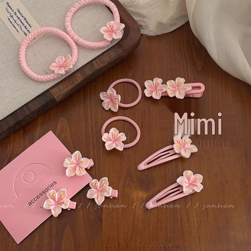 

Розовая заколка для волос Цветущая сакура - Заколка для челки и боковая заколка для девочки, Сладкий BB головной убор, Детская резинка для волос и аксессуары-веревочки