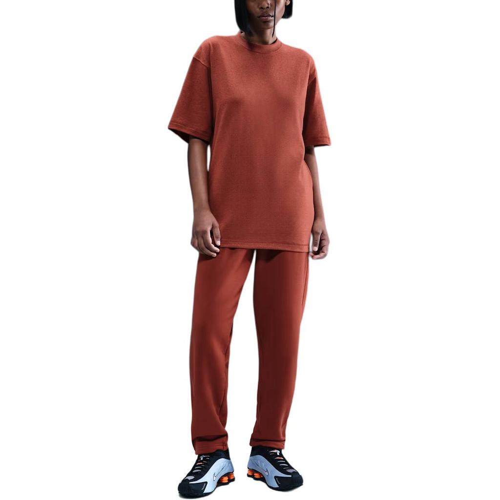 Nike Wool Classic Solid Color Round Neck Drop Shoulder Short Sleeve T-Shirt Unisex Tops FV4889-641