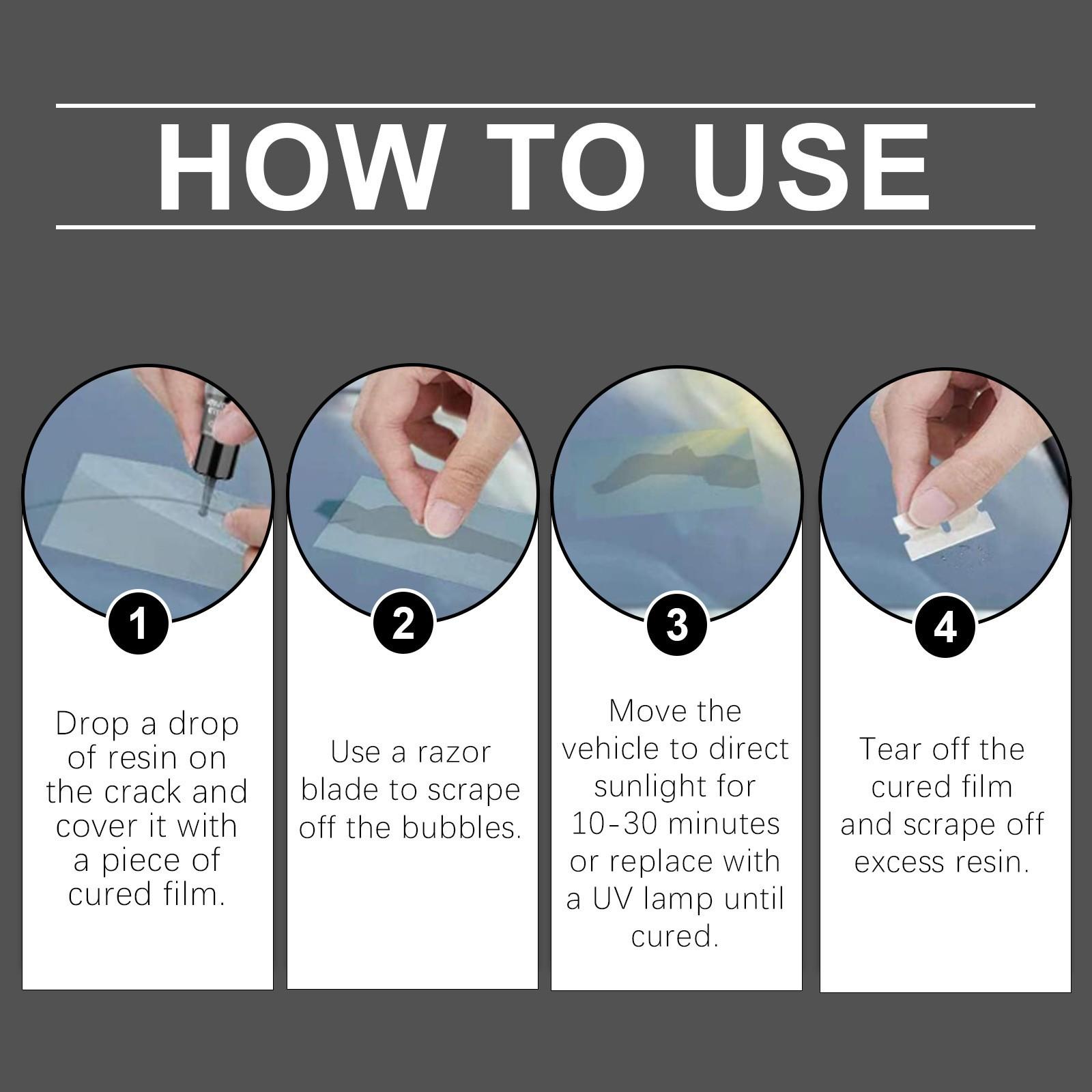 Комплект для трещин на лобовом стекле автомобиля — фото 4