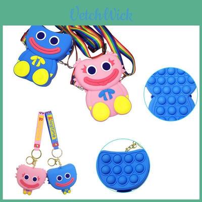 Huggy Playtime Poppy Wuggy Kissy Missy Pop It Shoulder Bag Coin Keychain Purse