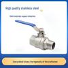 304 Stainless Steel Two-Piece Manual Ball Valve with Internal/External Threads for Water Pipes, Sizes: 4 Points, 6 Points, or DN15.