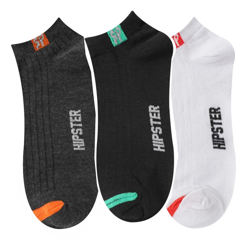 3 Pairs Men's Ankle Socks Hot Selling New Spring Autumn Low Tube Breathable Comfortable Simple Fashion Street Cotton Socks