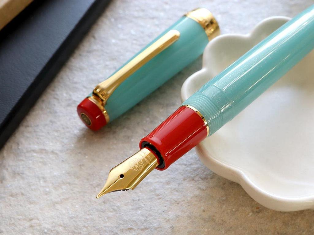 WANCHER Fountain Pen Imari Fountain Pen 21K Gold Nib IMARI Made In Japan Original Design Fountain Fine [Wancher Pen] (F Nib)