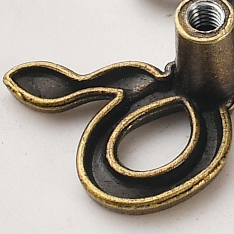Bowknot Single-Hole Handle For Wardrobe Doors Drawers And Cabinets Retro Zinc Alloy Single-Hole Furniture Small Handle