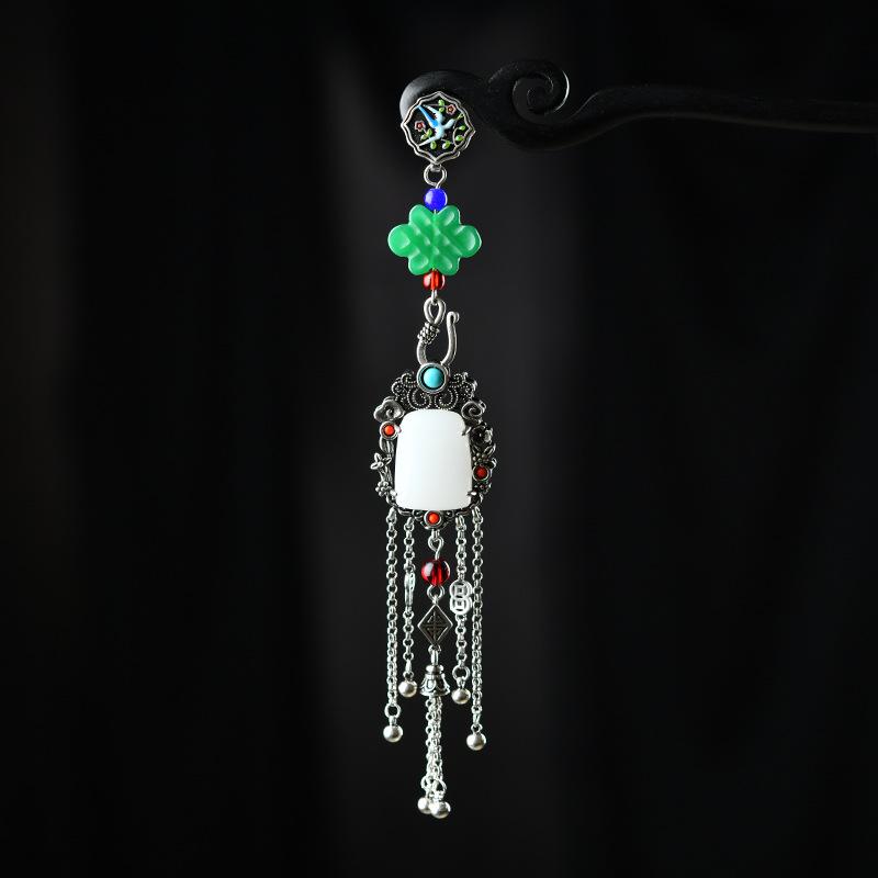 

Rumengling китайское ретро ципао пресс-подвеска длинная кисточка китайский стиль высококачественные нефритовые темпераментные аксессуары