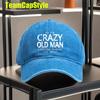 Adjustable Crazy Old for Man Vintage Washed Print Baseball Cap  Lightweight Polyester Perfect for Running and Outdoor Activi