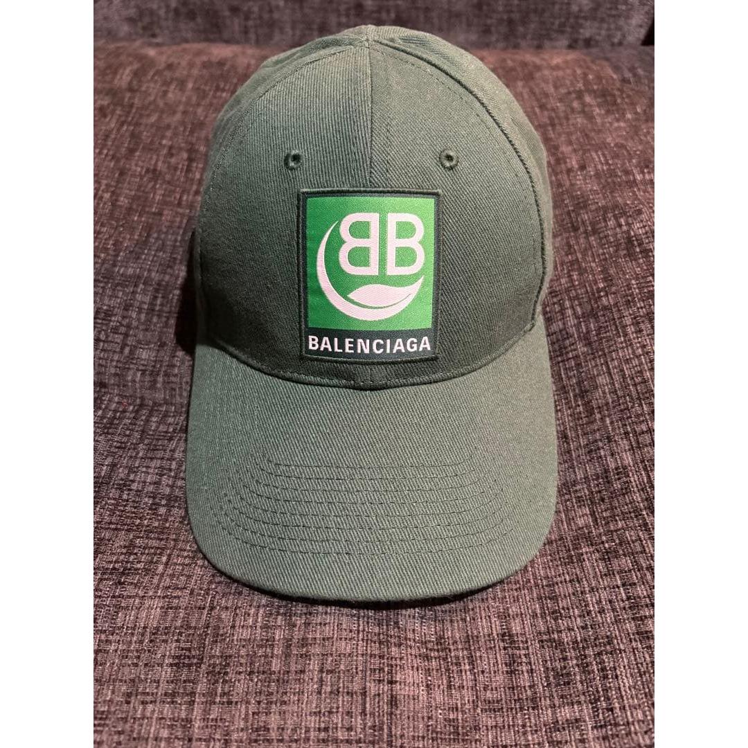 Used [Good Condition] BALENCIAGA BB Logo Cap Green