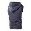 Gilet Uomo Yousheng Apertura con Zip Gilet Leggero con Cappuccio con Grandi Tasche Colore Unico Top Estivi per la Corsa Casual