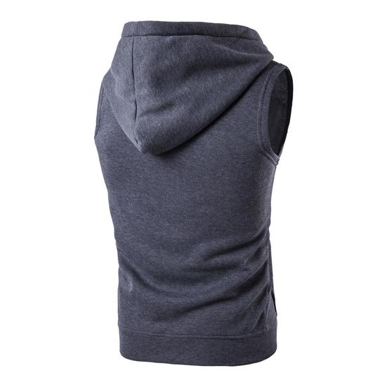 Gilet Uomo Yousheng Apertura con Zip Gilet Leggero con Cappuccio con Grandi Tasche Colore Unico Top Estivi per la Corsa Casual