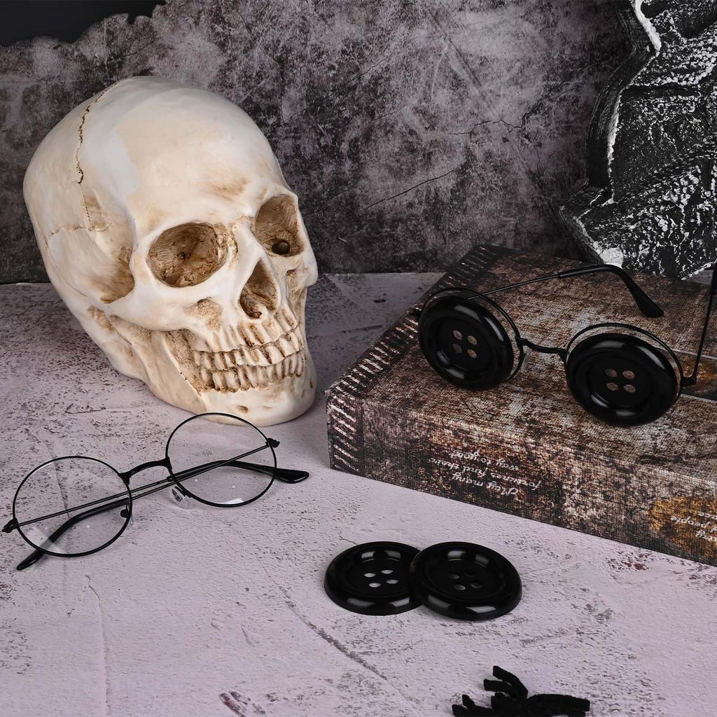 Kreative Halloween Knopfaugen Brille Kostüm Zubehör Cosplay Brillen Requisiten Lustige Neuheit Brillen für Party Deko