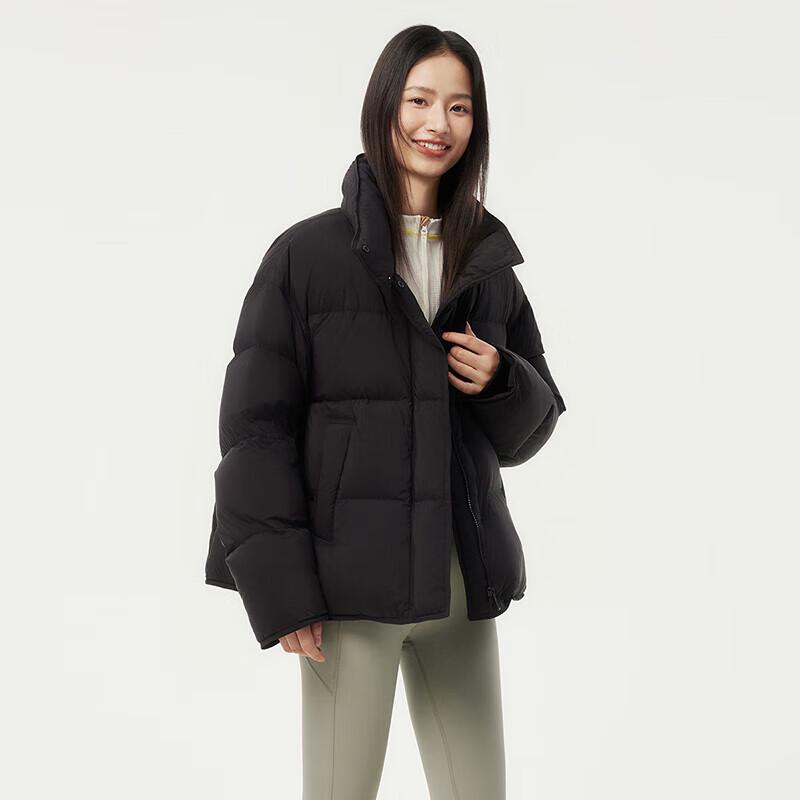 Tanboer Women's Short Stand Collar Loose Fit Down Puffer Jacket TBF530328T