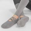 1 Paar Harajuku Street Atmungsaktive Riemchen Griffsocken Baumwolle Pilates Socken Rutschfeste Griffe Schweißabsorbierend Yoga Socken