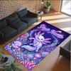 Tapete de Chão de Veludo Cristal Tema Sereia Nome Personalizado Texto Tapete Quente Decoração de Casa